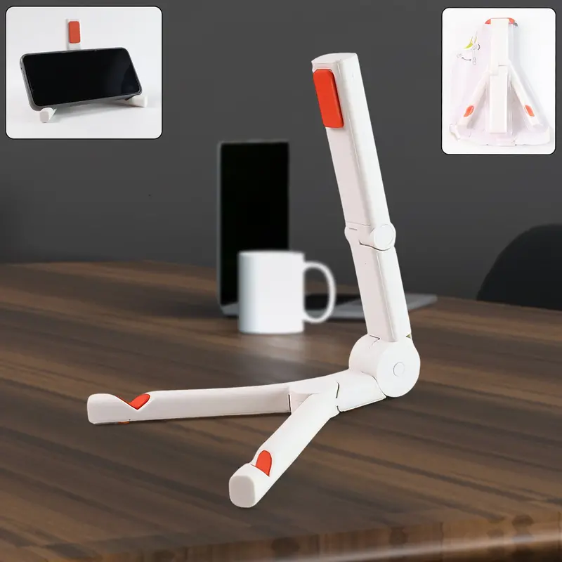 Adjustable Tablet And Mobile Stand – Lightweight Foldable Desk Mount 1