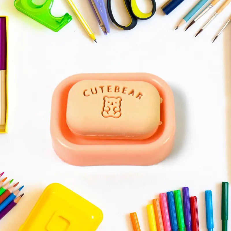 Adorable Soap-Shaped Erasers In Protective Plastic Display Case 1