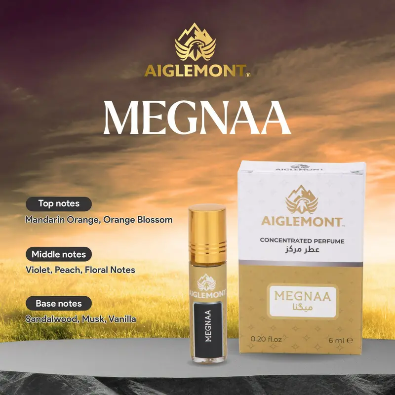 Aiglemont Megnaa Attar – Enchanting 6Ml Alcohol-Free Roll-On Infused With Delicate Feminine Radiance 1