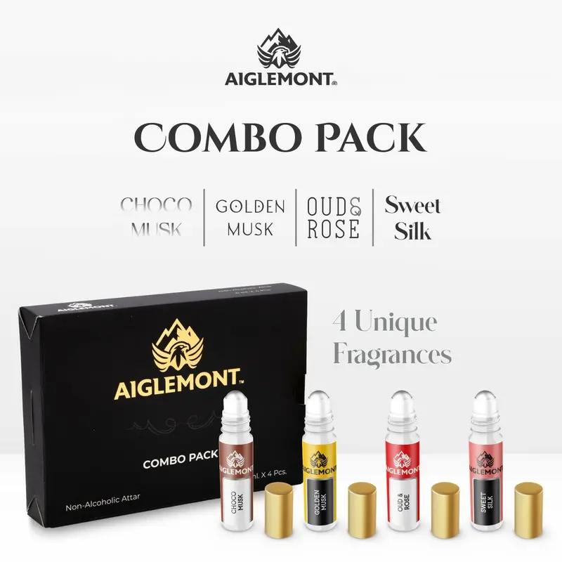 Aiglemont Non-Alcoholic Roll On Attar Combo Set (4Pcs X 6Ml) 1
