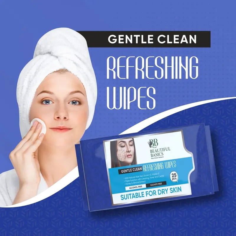 Alcohol-Free Body & Face Wipes – Soft, Refreshing 25-Piece Pack 1
