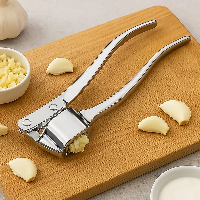 All-In-One Garlic Press & Citrus Squeezer – Stainless Steel Crusher/Masher 1