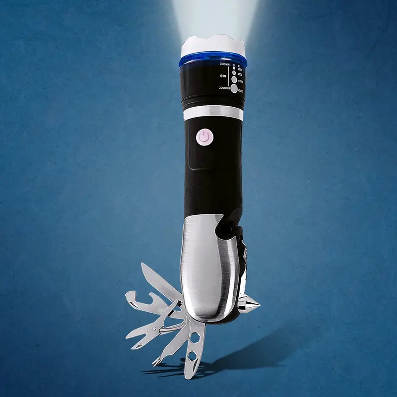 All-In-One Led Flashlight With Multi-Tool Features – Battery Powered 1
