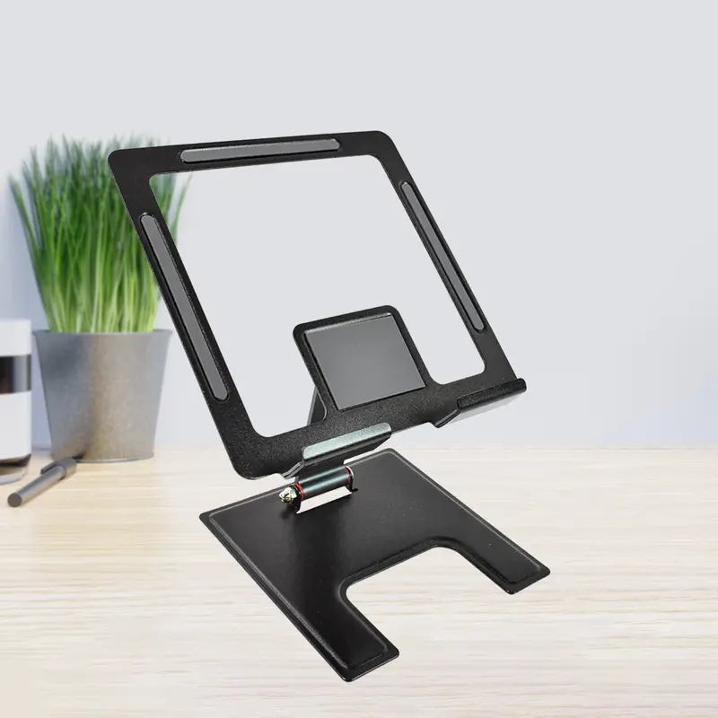 Aluminum Alloy Adjustable Tablet & Phone Stand – Foldable Desktop Mount For Work Or Media Viewing 1