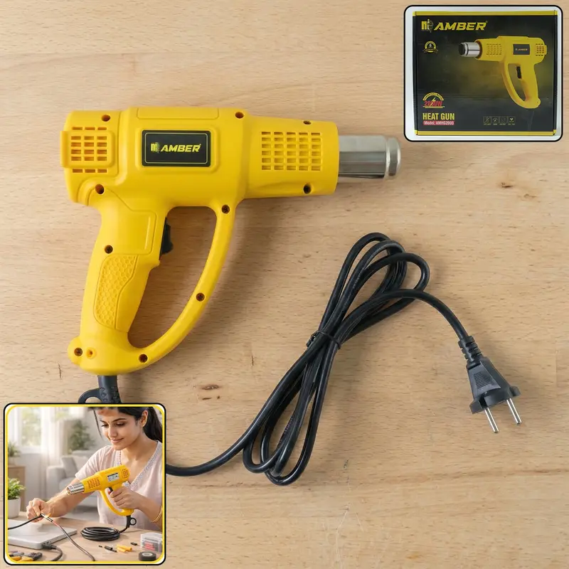 Amber Amhg2000 Heat Gun – 2000W Adjustable-Temperature Tool For Shrink Wrapping & Crafting 1