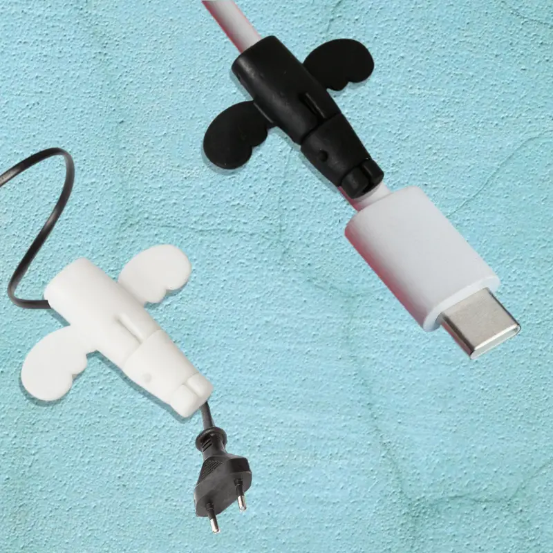Angel Silicone Cable Protector – 2-In-1 Cord Organizer And Strain Relief Sleeve 1