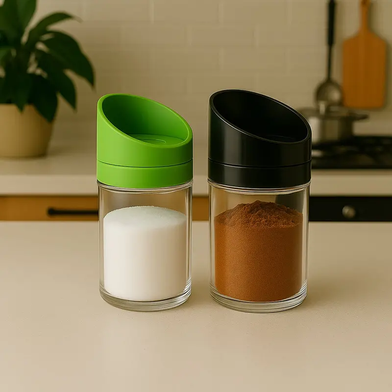 Apex Slant-Lid Airtight Kitchen Storage Jar Set – 2-Piece Food Preservation Kit 1