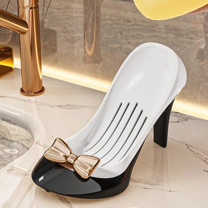 Artistic High-Heel Shaped Soap Dish – Decorative Bathroom Storage Tray 1