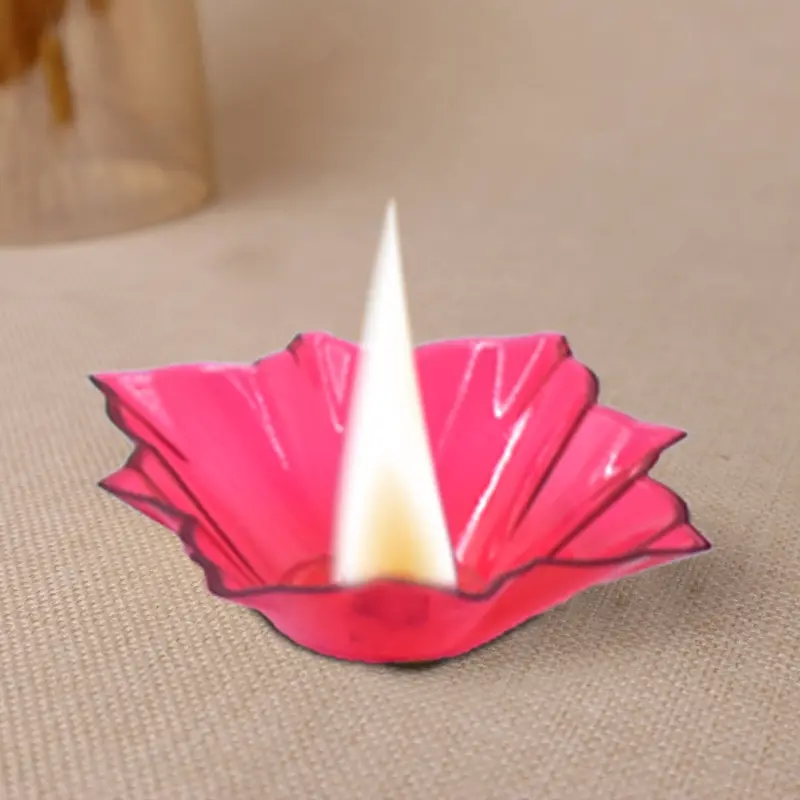 Assorted-Shaped Plastic Diya Cups For Diwali Candle Decor (12-Piece Set) 1