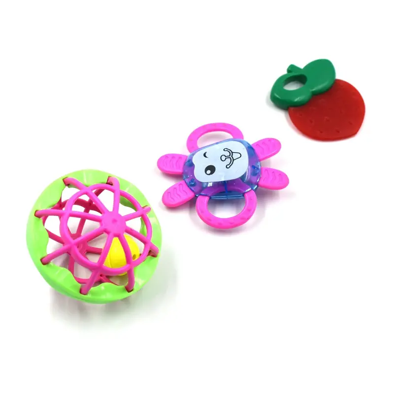At39 Three-Piece Infant Rattle Set For Tactile Exploration 1