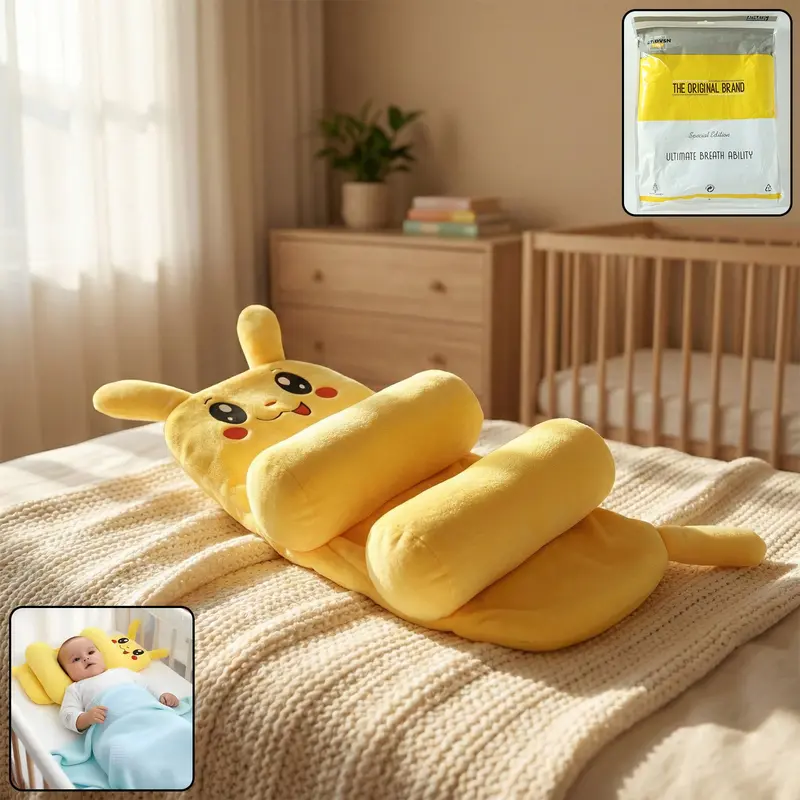 Baby Sliding Pillow With Cushioned Support – Soft, Multi-Color Design (1 Piece) 1