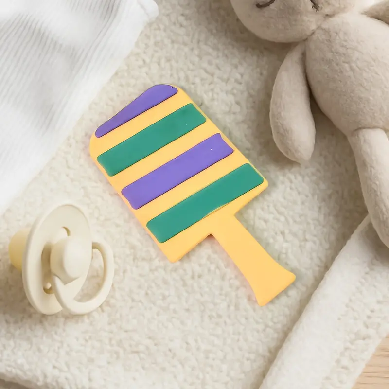 Baby Teething Ring – Food-Grade Candy-Shaped Silicone Chew Toy 1
