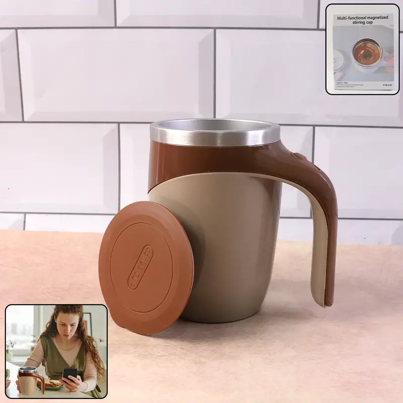 Battery-Powered Self-Stirring Coffee Mug – Hands-Free Mixing For Hot & Cold Drinks 1