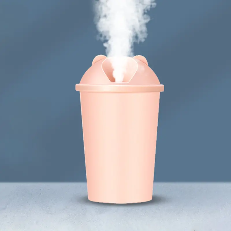 Bear-Shaped Usb Humidifier Cup With Color-Changing Led Lights 1