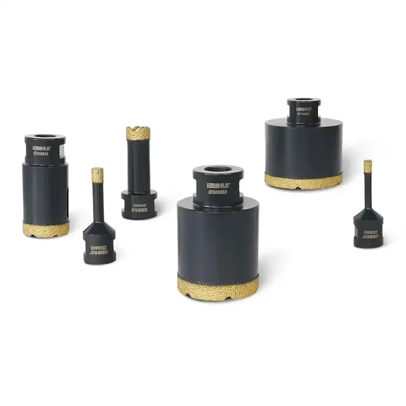 Bihui 6-Piece Diamond Brazed Core Bit Set For Wet/Dry Drilling 1