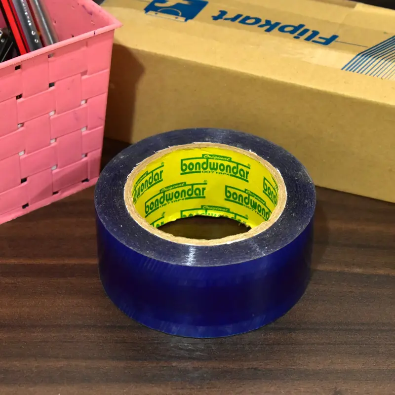 Blue Printed Packaging Tape – Strong Adhesive Gift-Wrapping & Sealing Roll 1