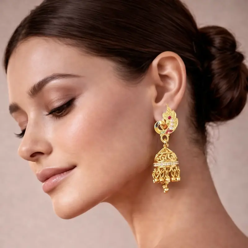 Bold Peacock-Motif Earrings Combining Tradition And Contemporary Flair 1