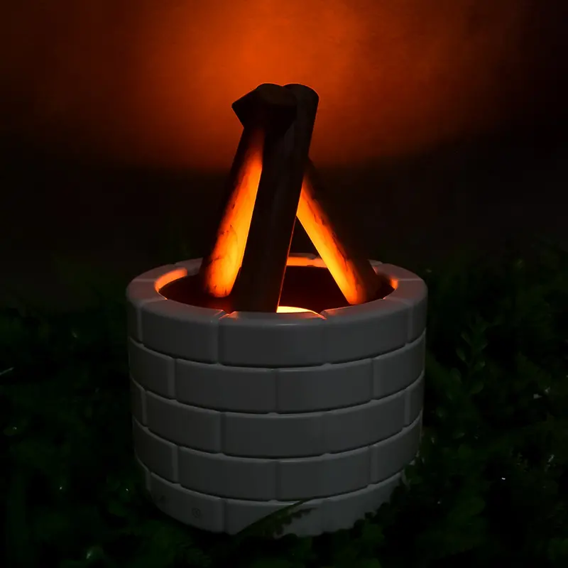 Bonfire-Style Essential Oil Diffuser With Flameless Multi-Function Design 1