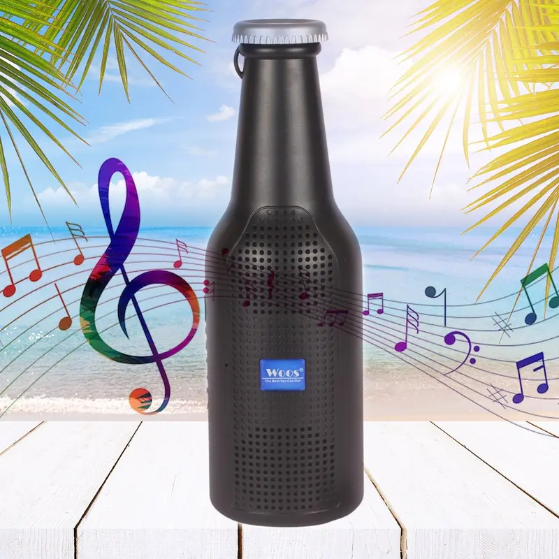 Bottle-Style Bluetooth 5.0 Speaker With Fm Radio, Usb Playback & Aux Input 1