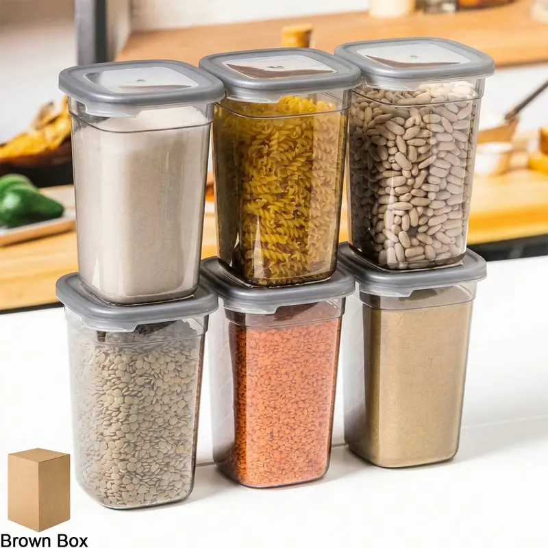 Bpa-Free Stackable Kitchen Storage Containers – 1200Ml Fridge & Pantry Set (6-Pack) 1