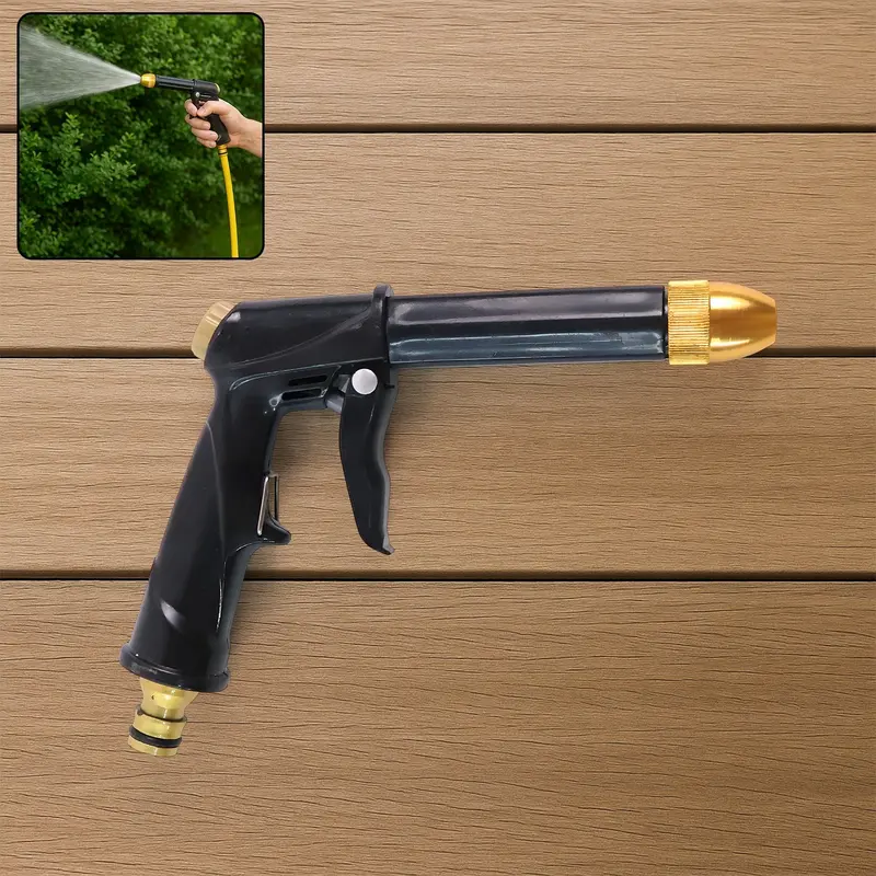 Brass Adjustable Spray Nozzle – Versatile Water Gun For Car Detailing & Garden Use 1