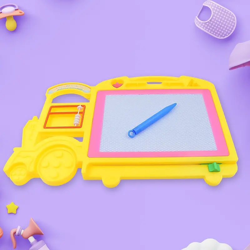 Bus-Shaped Reusable Drawing Slate For Children (32 × 21 Cm) 1