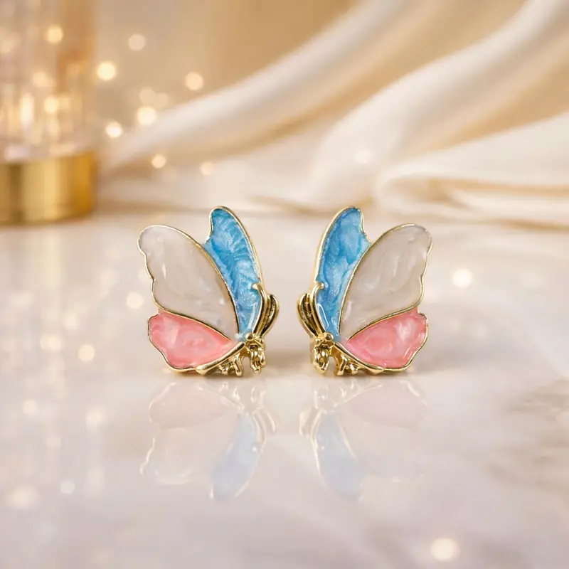 Butterfly Stud Earrings – Delicate Everyday Ear Jewelry For Women & Teens 1