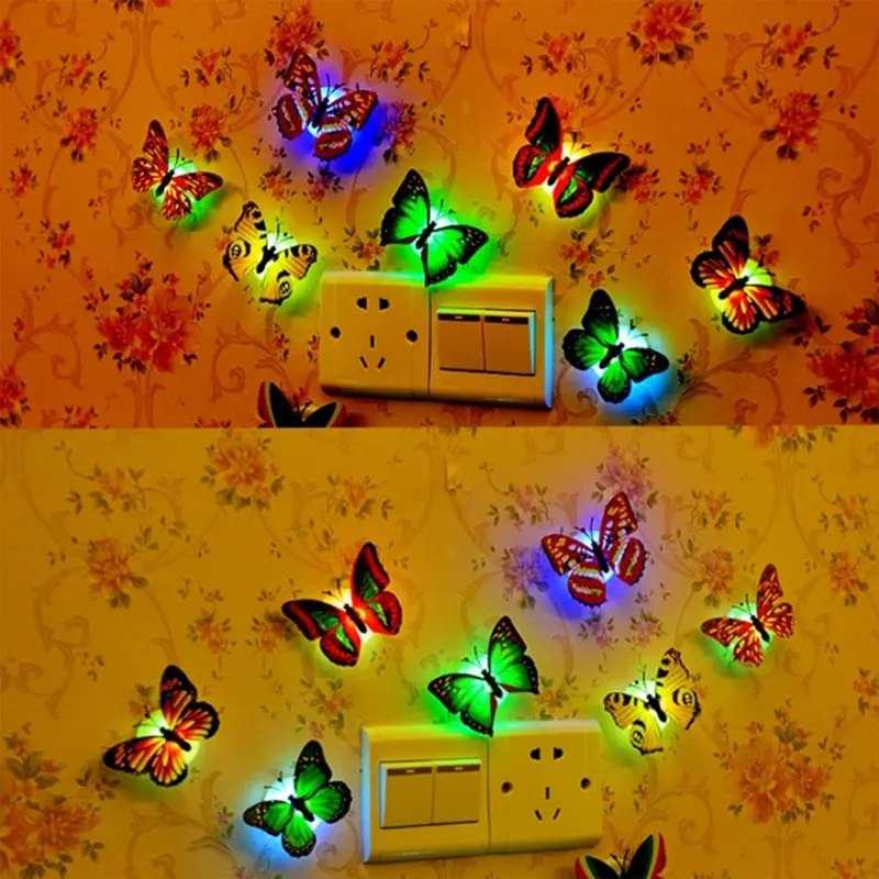 Butterfly-Themed 3D Illusion Night Light – Ambient Led Lamp For Living Rooms And Foyers 1