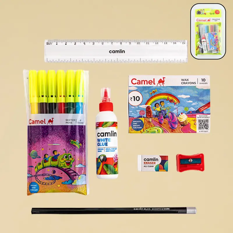 Camel Creative Stationery Kit – 7-Piece Fun Learning Bundle For Kids 1