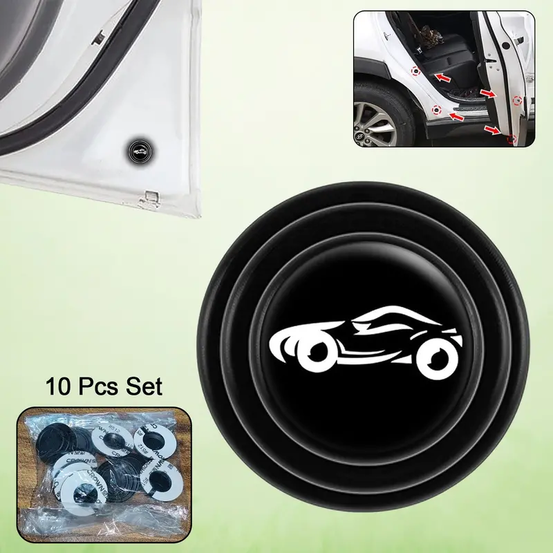 Car Door Shock Absorber Protection Stickers – 10-Piece Set 1