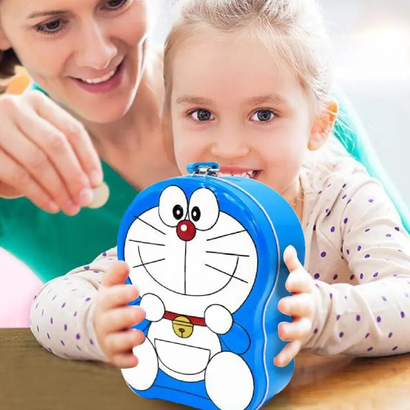 Cartoon Piggy Bank – Metal Coin Savings Box With Fun Animal Design 1