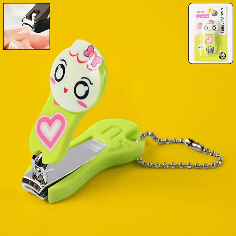 Cartoon-Themed Nail Clipper With Built-In Keychain – Travel-Friendly 1