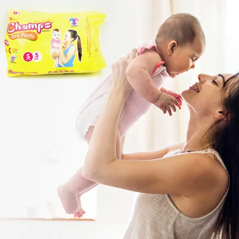 Champs Travel Diaper Pants – Pack Of 5 Leak-Resistant Infant Underwear 1