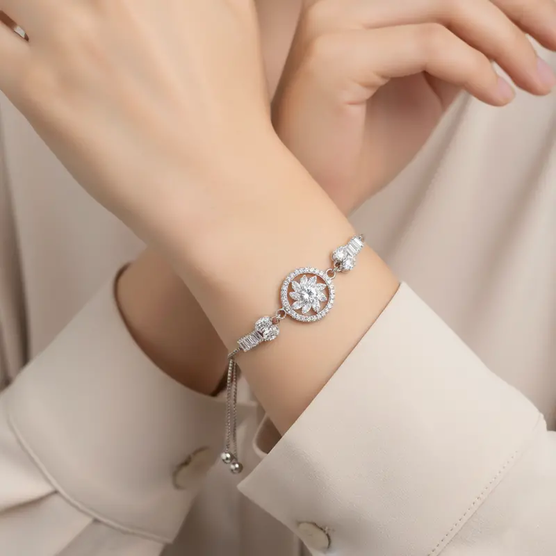 Chic Ad Floral Bracelet Designed For Celebratory Wear 1