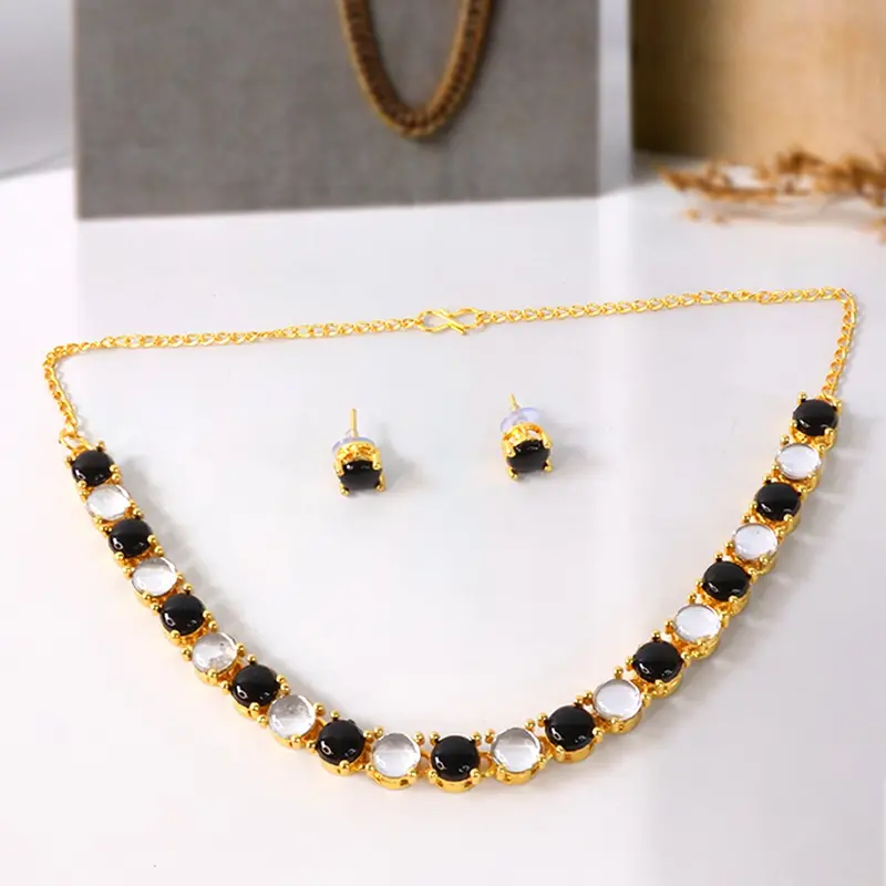 Chic Gold-Plated Party Jewelry Set For Women 1