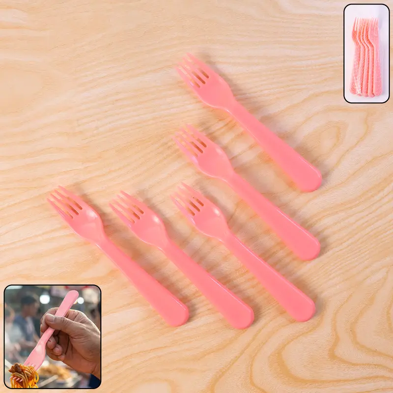 Child-Safe 5-Piece Fork & Spoon Set – Dessert & Baby Feeding Utensils 1