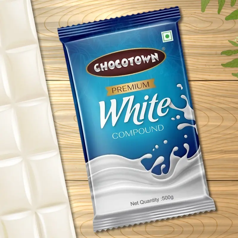 Chocotown Premium White Chocolate Compound Slab – 500G 1