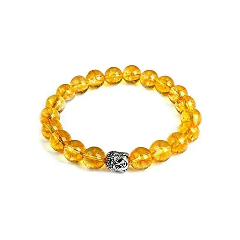 Citrine Yellow Crystal Bracelet – Uplifting Energy Gemstone Accessory 1