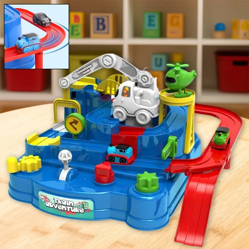 City Rescue Adventure Playset – Preschool Race Track Toy For Imaginative Play 1