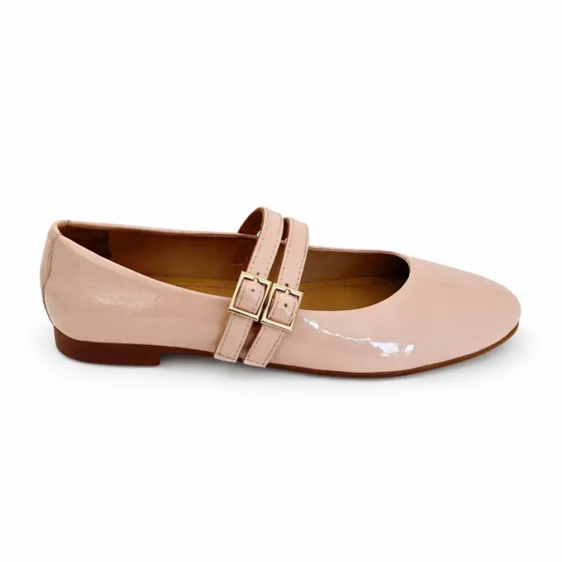 Clara Rose Beige Adjustable Strap Pumpies – Custom Fit 1