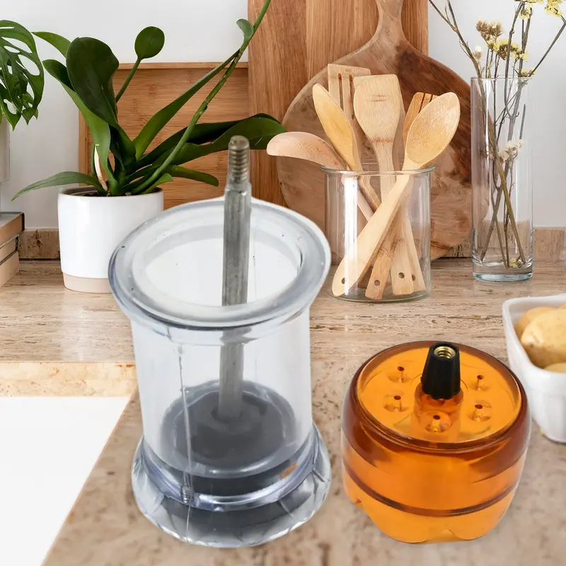 Clear Manual Salt & Pepper Grinder – Transparent Plastic Crusher For Seasonings (1 Unit) 1