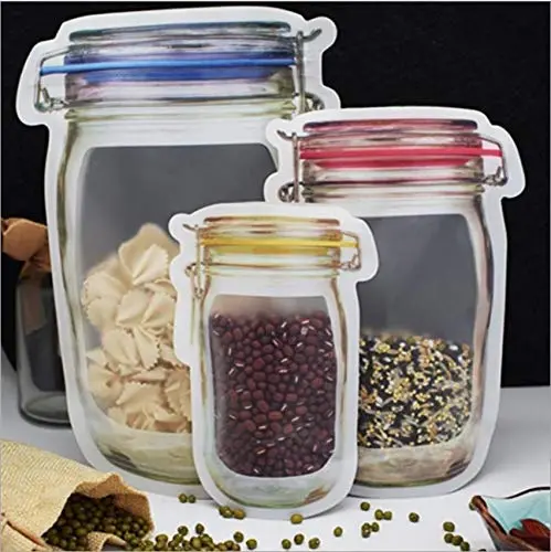Clear Stand-Up Resealable Plastic Pouch – Ziplock Jar-Style Storage Bag 1