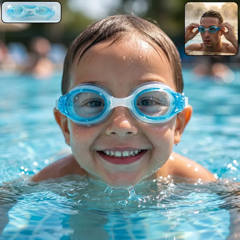 Clear-Vision Kids Swimming Goggles – Waterproof, Adjustable Fit For Young Swimmers 1