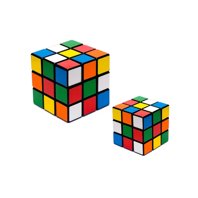 Colorful 3X3 Mini Cube Puzzle – 2-Piece Plastic Brain Teaser Game 1