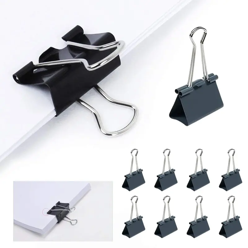 Colorful Assorted Binder Clips – 8-Piece Paper Holding & Organizing Set 1