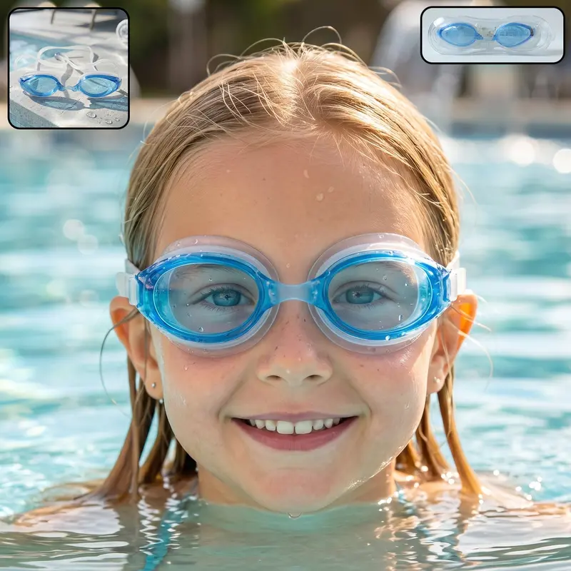 Comfort-Fit Kids Swim Goggles With Anti-Fog Clarity & Adjustable Headband – 1 Piece 1