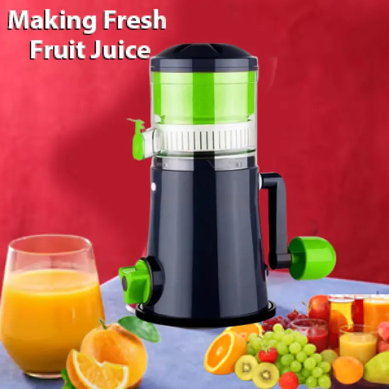 Compact Hand-Crank Citrus Juicer – Multicolor Design 1