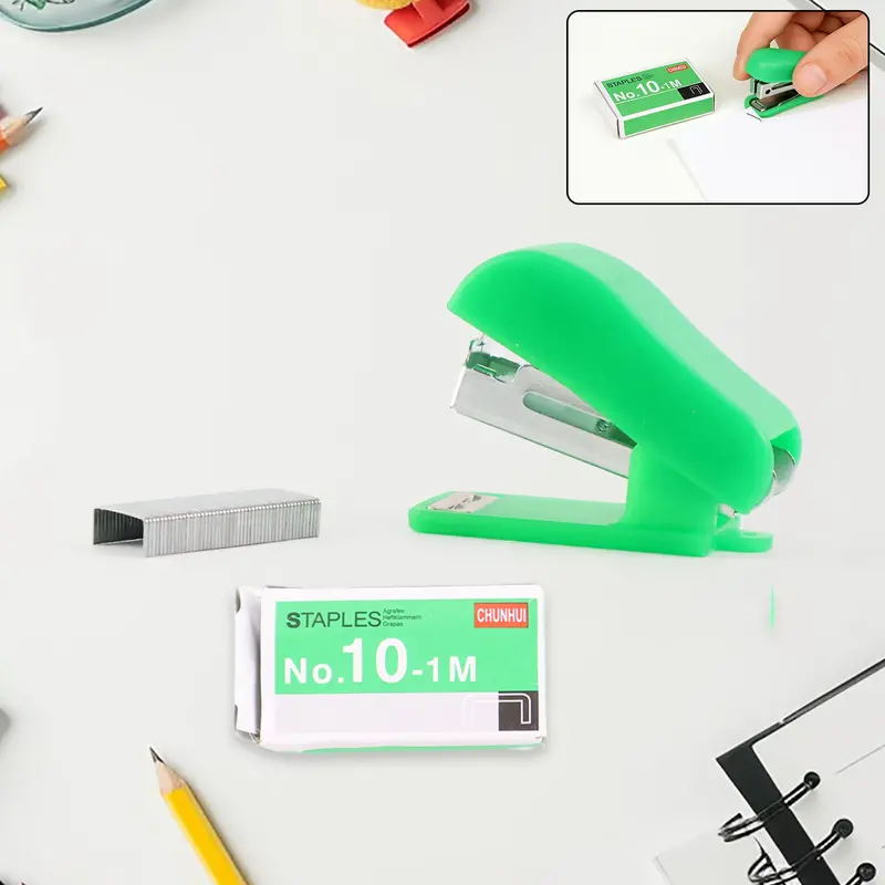 Compact Mini Stapler With Pre-Loaded Staples – 1 Set 1