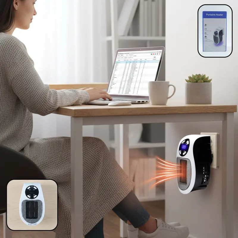 Compact Plug-In Electric Room Heater – Portable Desktop Warmth Solution 1