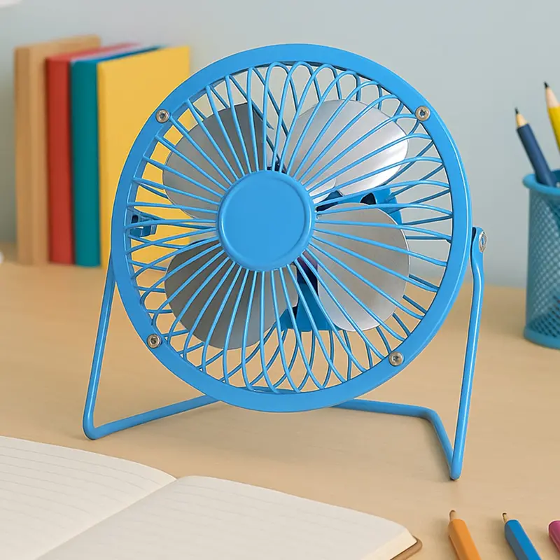 Compact Usb Desktop Fan – Metal Body Personal Cooling Fan For Office Or Study 1